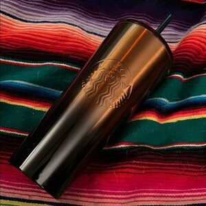 Starbucks Metal Ombré Venti 24 Oz Cold Cup Copper Emerald